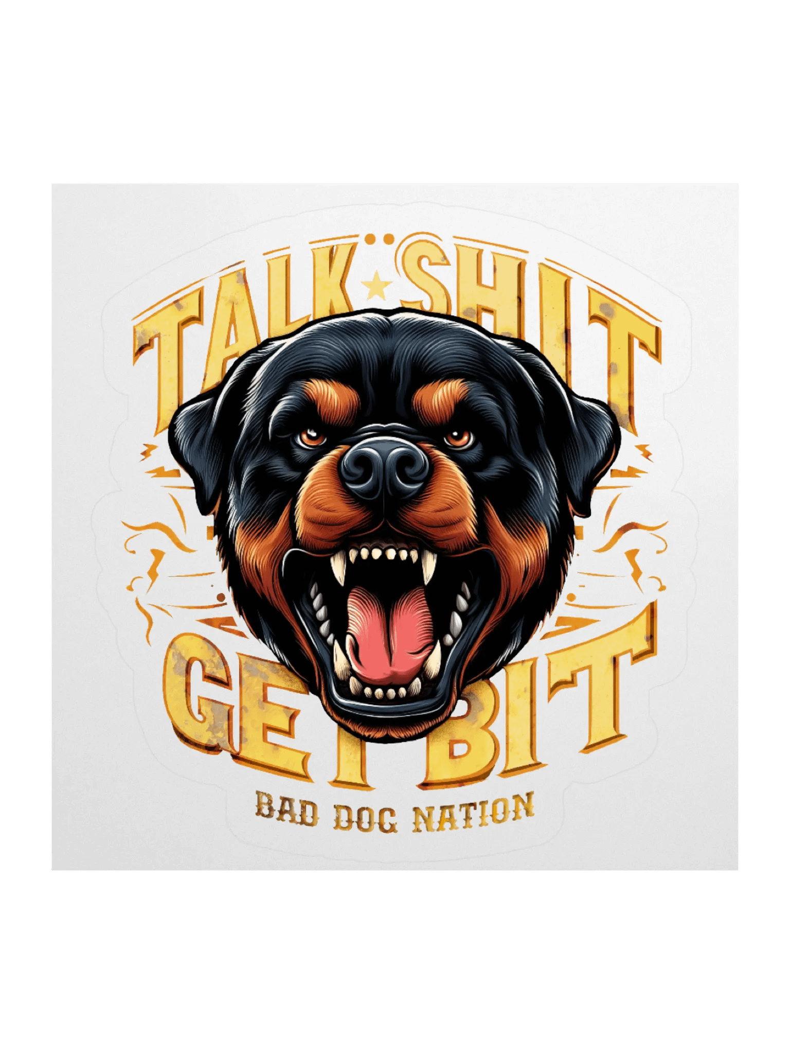 Talk Sh#t Get Bit Rottweiler K9 Sticker product image (1)