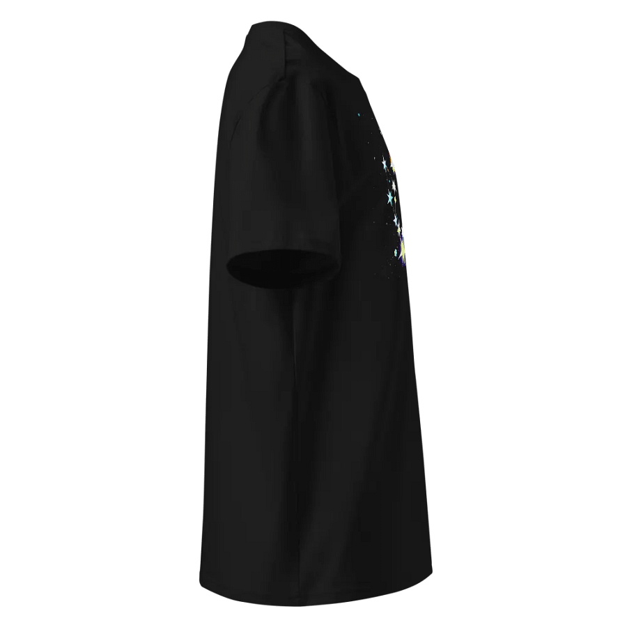 Colorful Aquarius Constellation Black Tee product image (3)