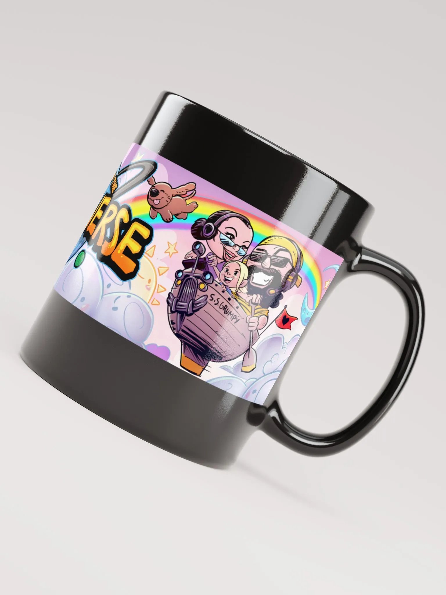 welcome to Grumpyverse - Black Glossy Mug product image (6)