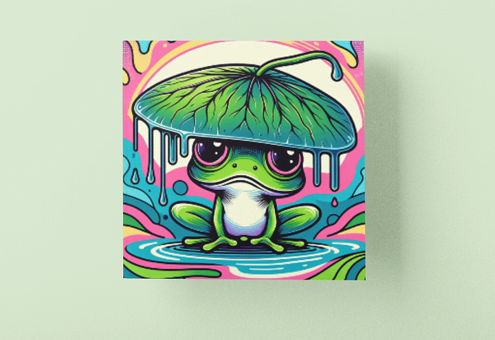 Colorfull Retro Frog Poster in Five Sizes product image (2)