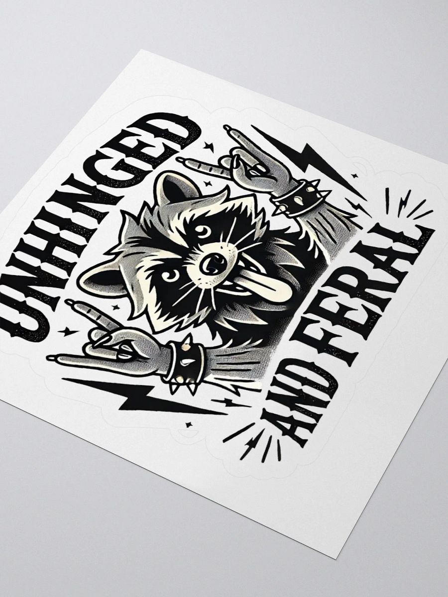 Unhinged And Feral Sticker product image (3)