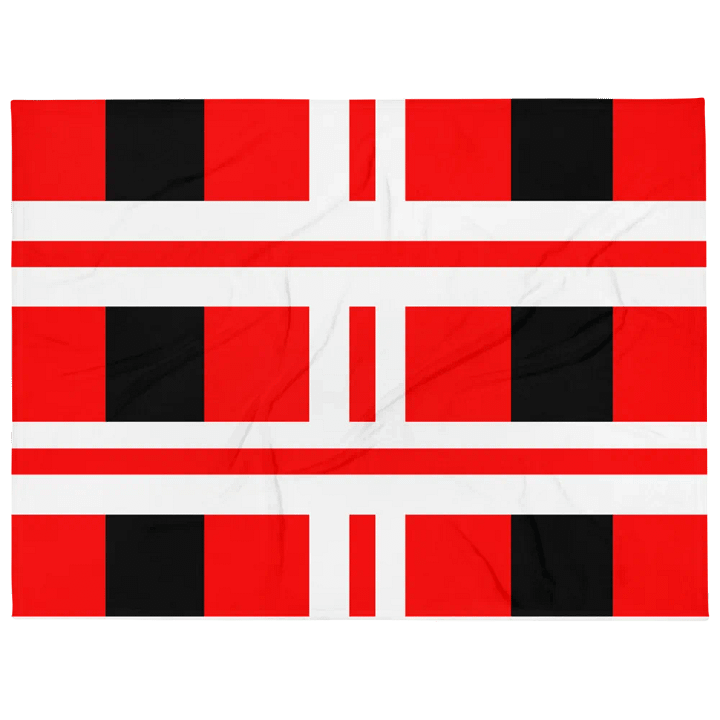 Red And Black With White Strips Throw Blanket product image (1)
