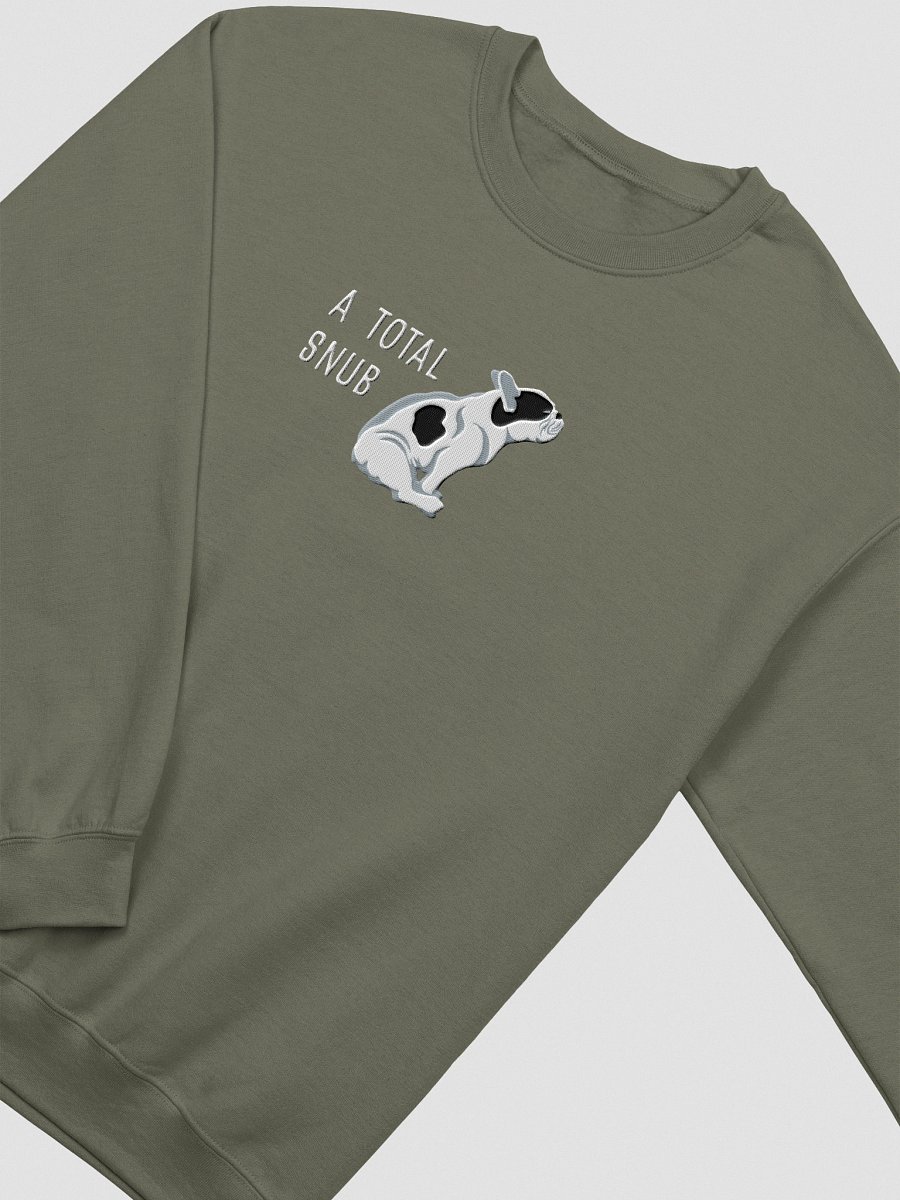 A Total Snub Sweatshirt (Embroidered) of a French Bulldog(Pied Black) product image (12)