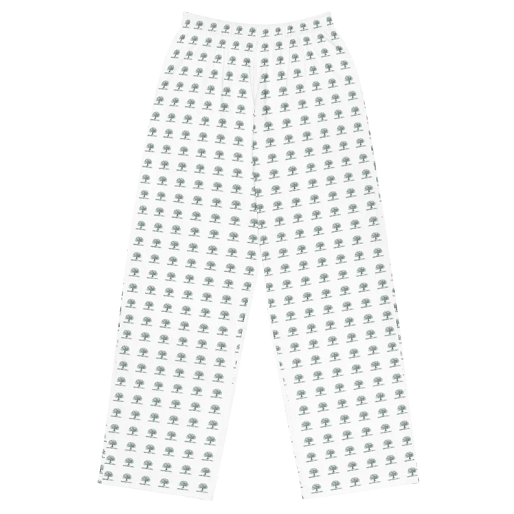 Graphic Grove All Over White Unisex Wide-Leg Pants product image (1)