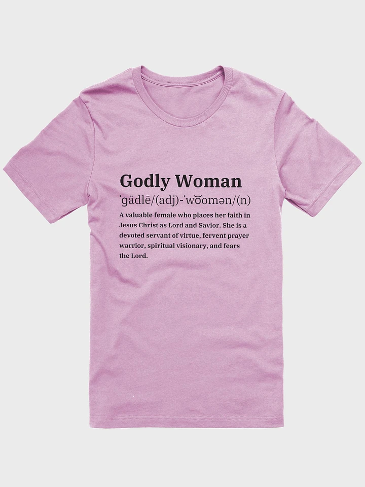 GODLY WOMAN | BLACK WORDING T-SHIRT | UNDER THE INFLUENCE OF CHRIST™ product image (57)