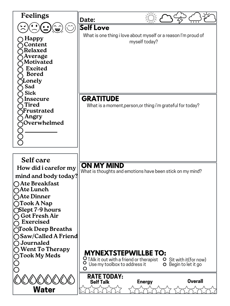 "Mental Health Tracker: A Daily Journal for Mood, Habits & Wellness" "MindCare Logbook: Track Your Mental Health & Emotional Wellness" product image (1)