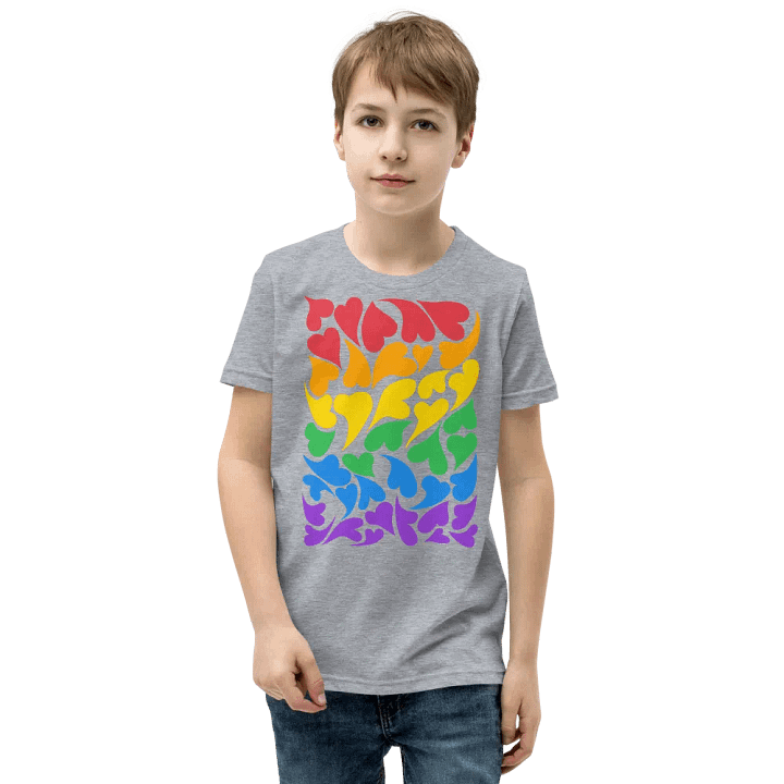 Nestled PRIDE Rainbow T-shirt (Youth) product image (1)