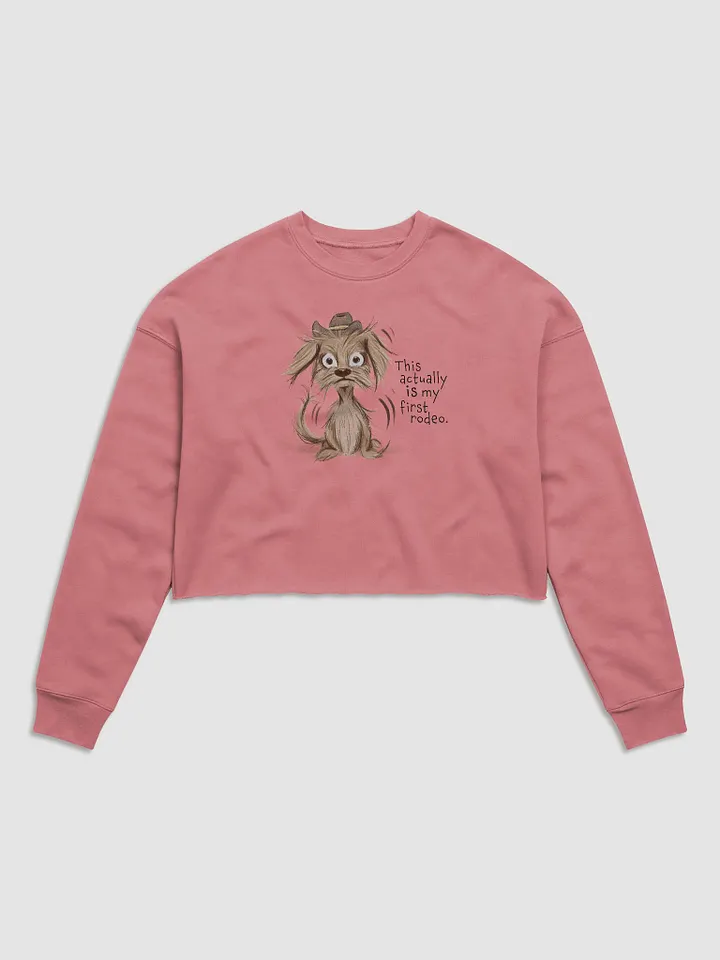 Anxious Pup Cropped Sweatshirt Mauve product image (1)