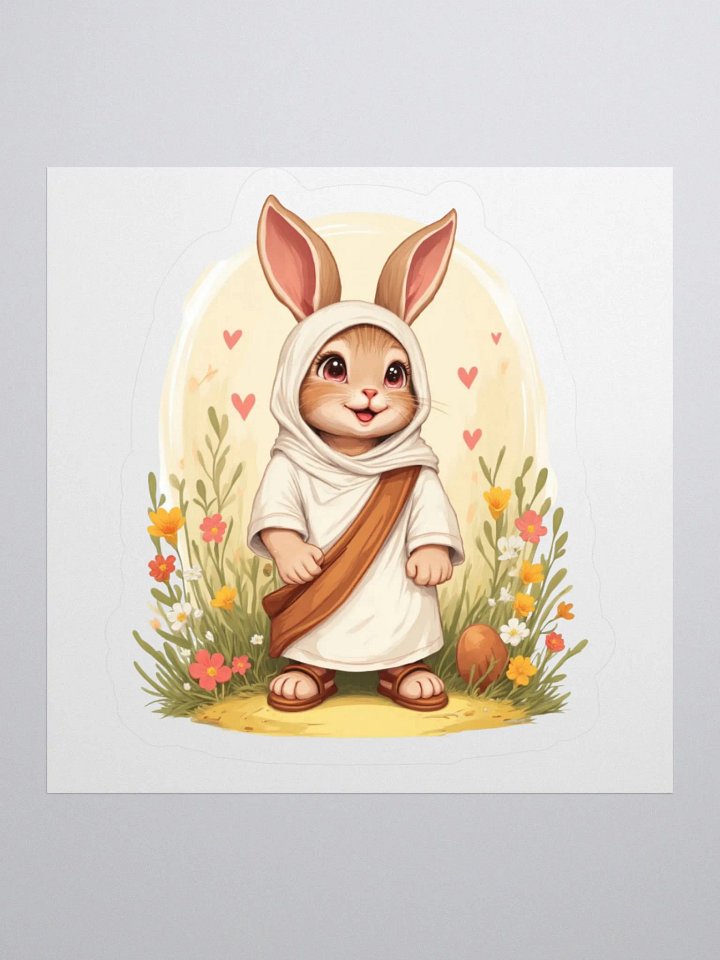 Easter Bunny Jesus Robe Kiss Cut Stickers product image (2)