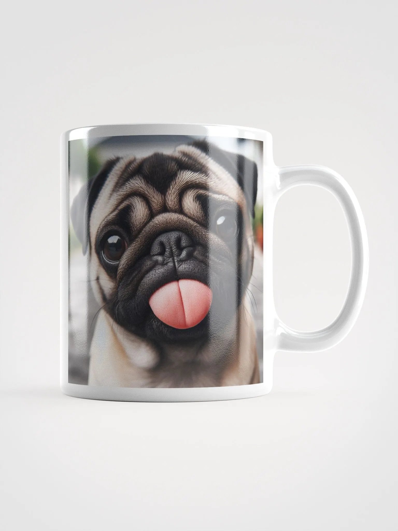 Rude Pug #Humorous Glossy Mug - White product image (1)