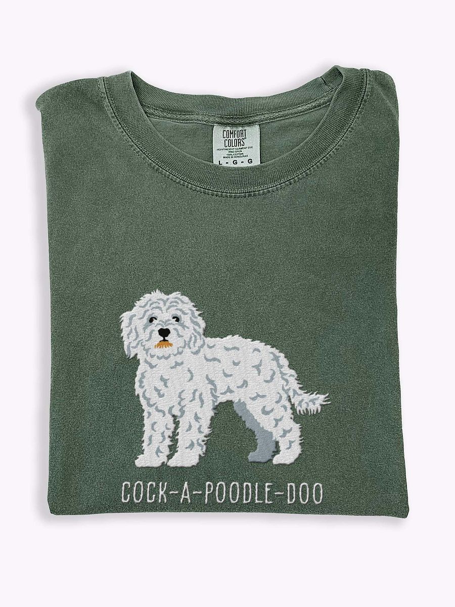 Cock-A-Poodle-Doo T-Shirt(Embroidered) of a Cockapoo(White) product image (1)