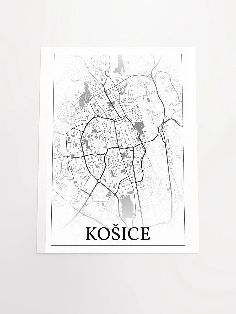 Košice, Slovakia, city map print product image (17)