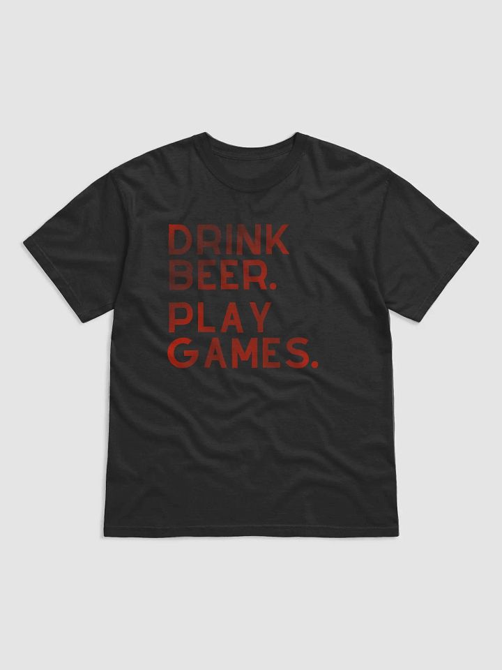 Drink Beer. Play Games. Tshirt (Red) product image (1)