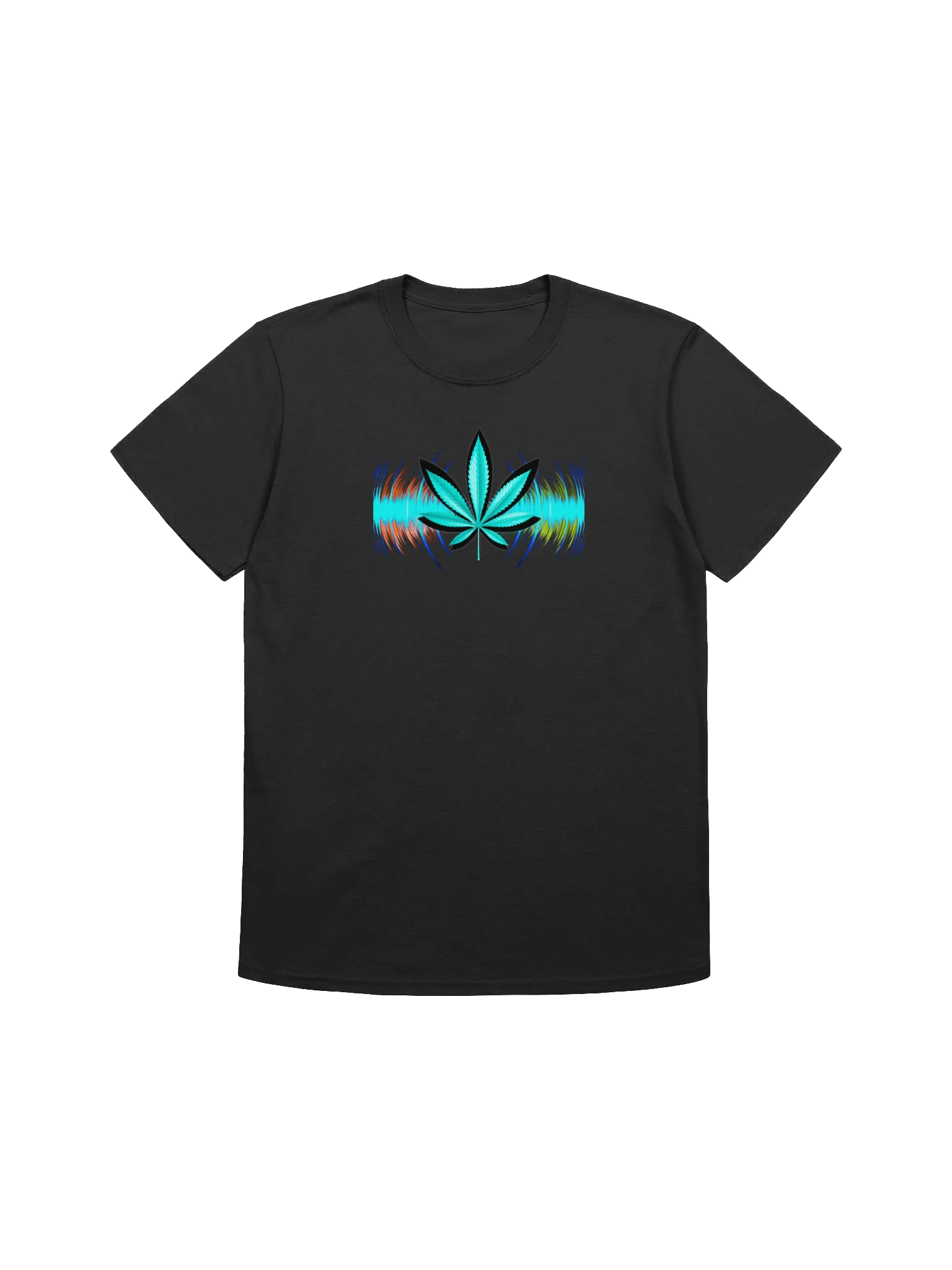 Vibrant Cannabis Wave T-Shirt product image (3)