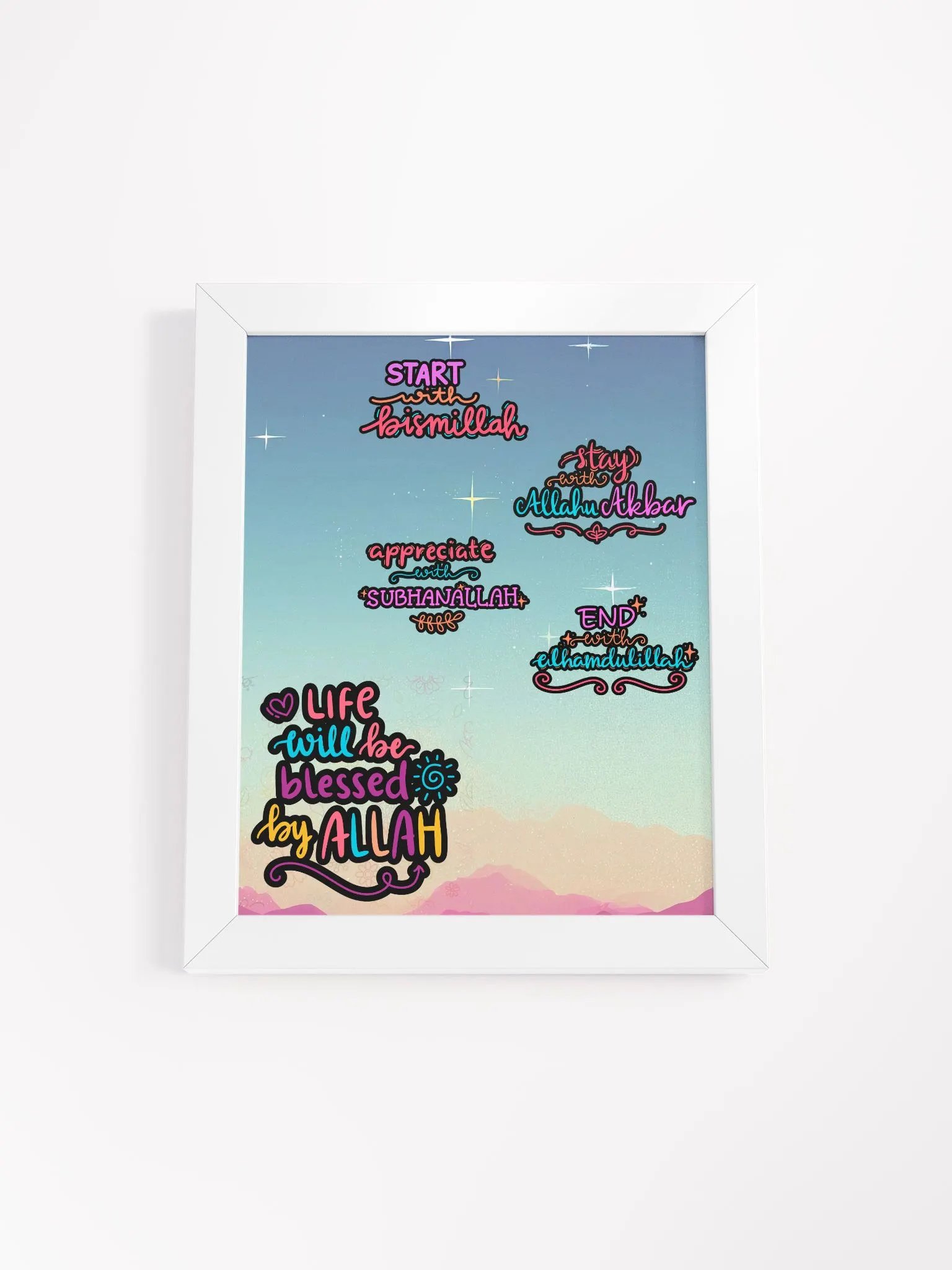 Life Is Blessed with Allah Poster product image (1)