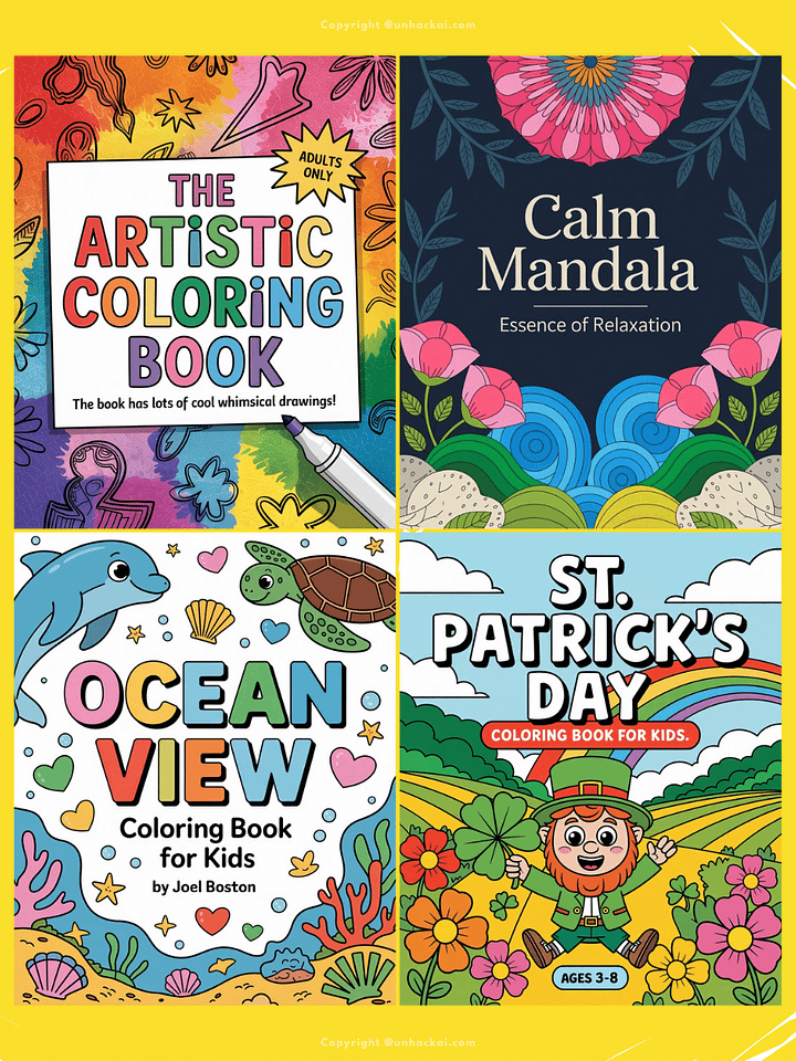 40+ Ideogram Ai Coloring Book Cover Prompts product image (2)