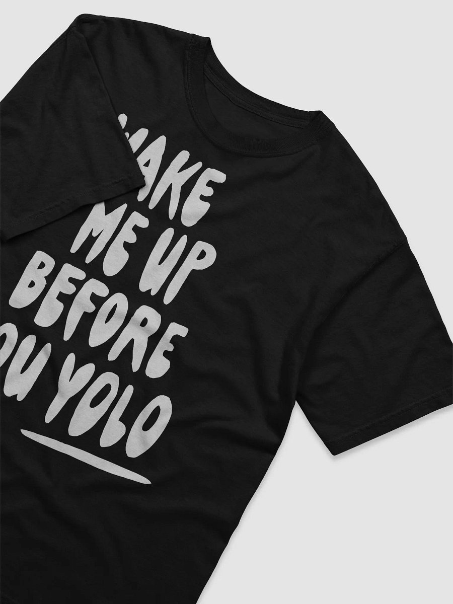 YOLO black t-shirt product image (4)