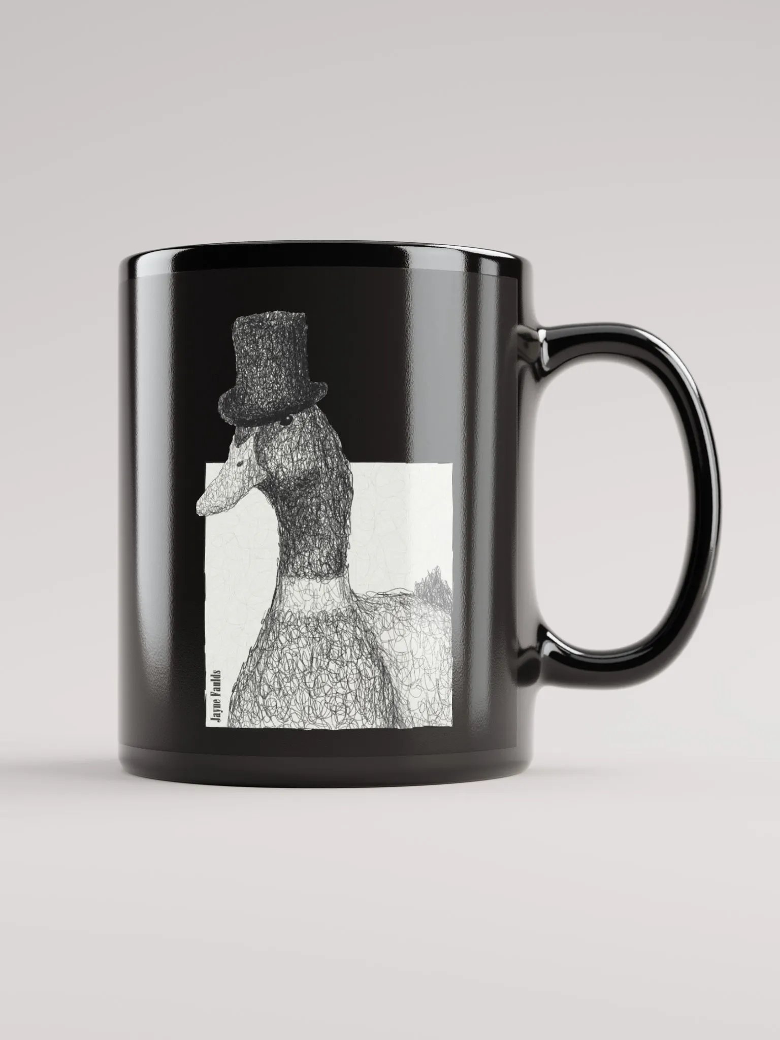 Feathered Gentleman Black Mug product image (1)