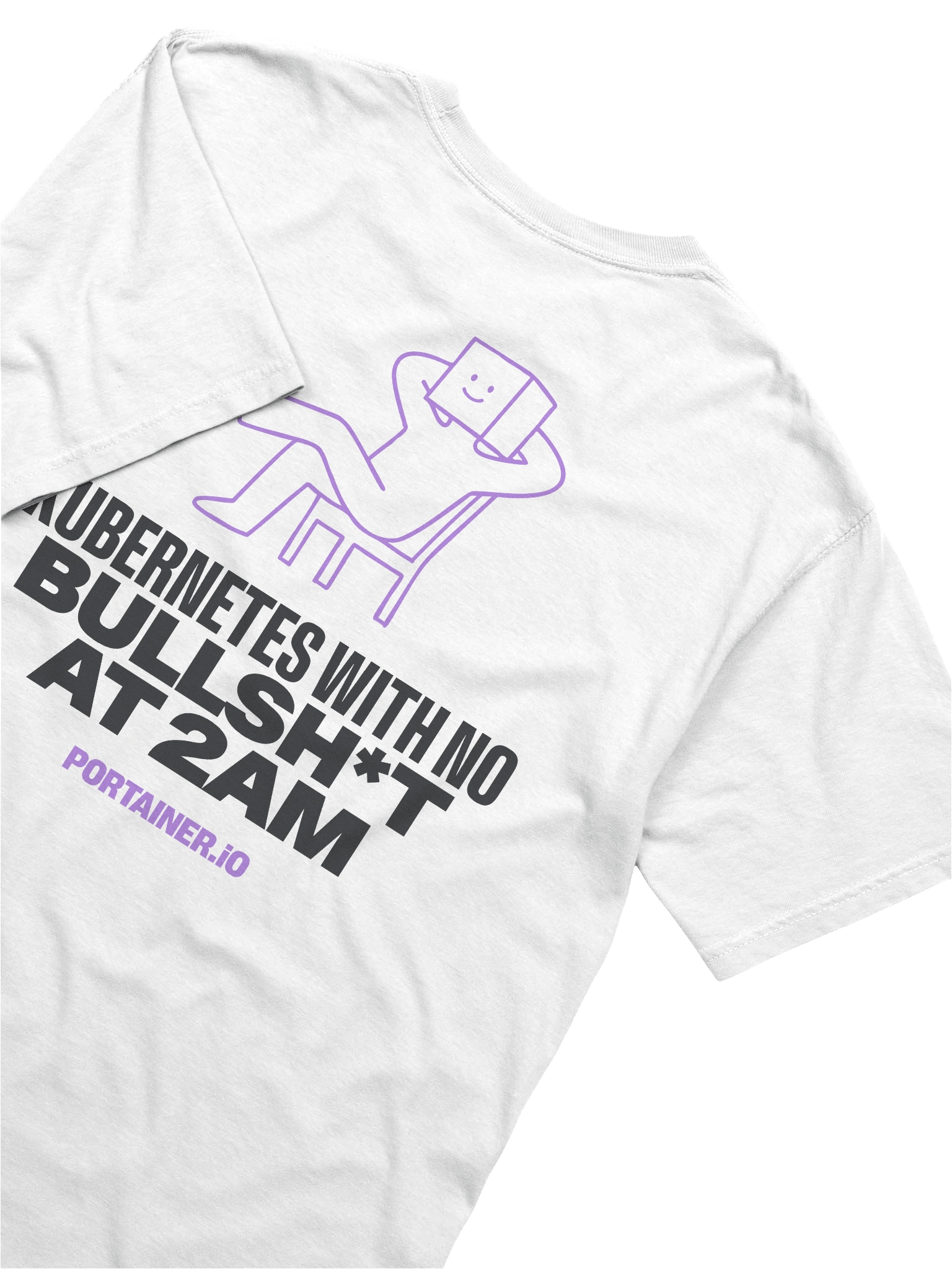 Portainer Tshirt - Kube with no BS - White product image (6)