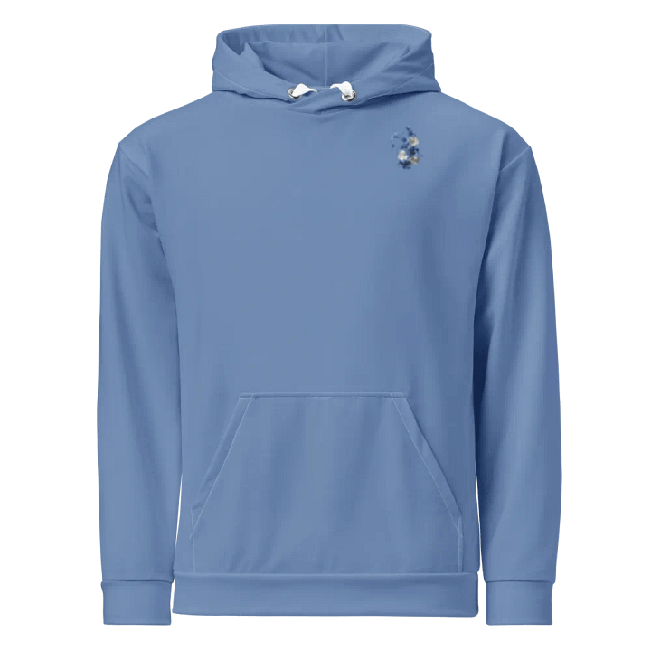Light Blue Hoodie With Blue Flowers product image (1)