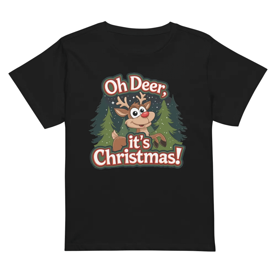 Oh Deer Christmas High-Waisted Tee product image (8)