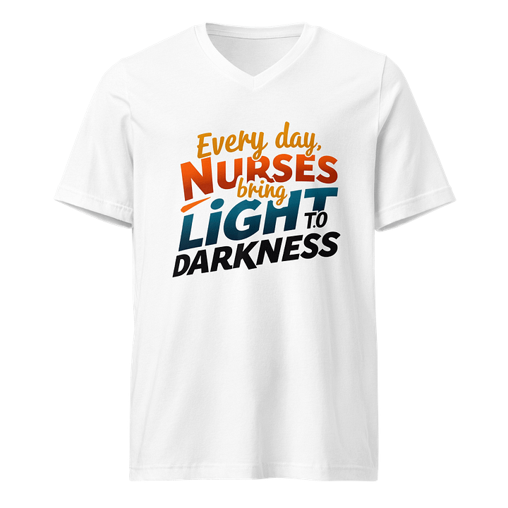Every day, NURSES bring LIGHT to DARKNESS V-Neck Tee product image (1)