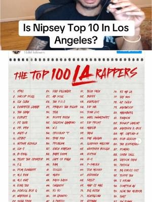 Is Nipsey Hussle Top 10 In Los Angeles? #nipseyhussle #top100 #top10 #thegame #fyp #itsterrancestone #thurlones