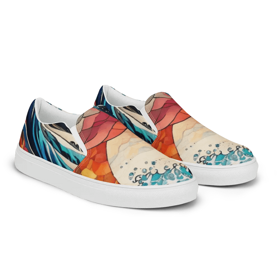 Japanese Serenity Waves Slip-Ons For Women product image (6)