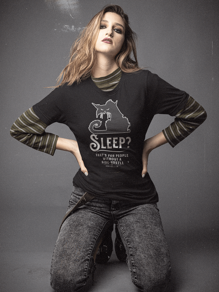 Sleepless Grind: Hustler Cat T-shirt product image (1)