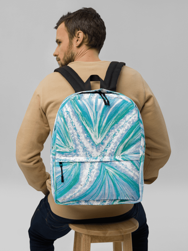 Make Waves with Style | Bright Cyan Starfish Backpack by Monique Faella Designs™🎒 | by Monique Faella Designs™ product image (3)