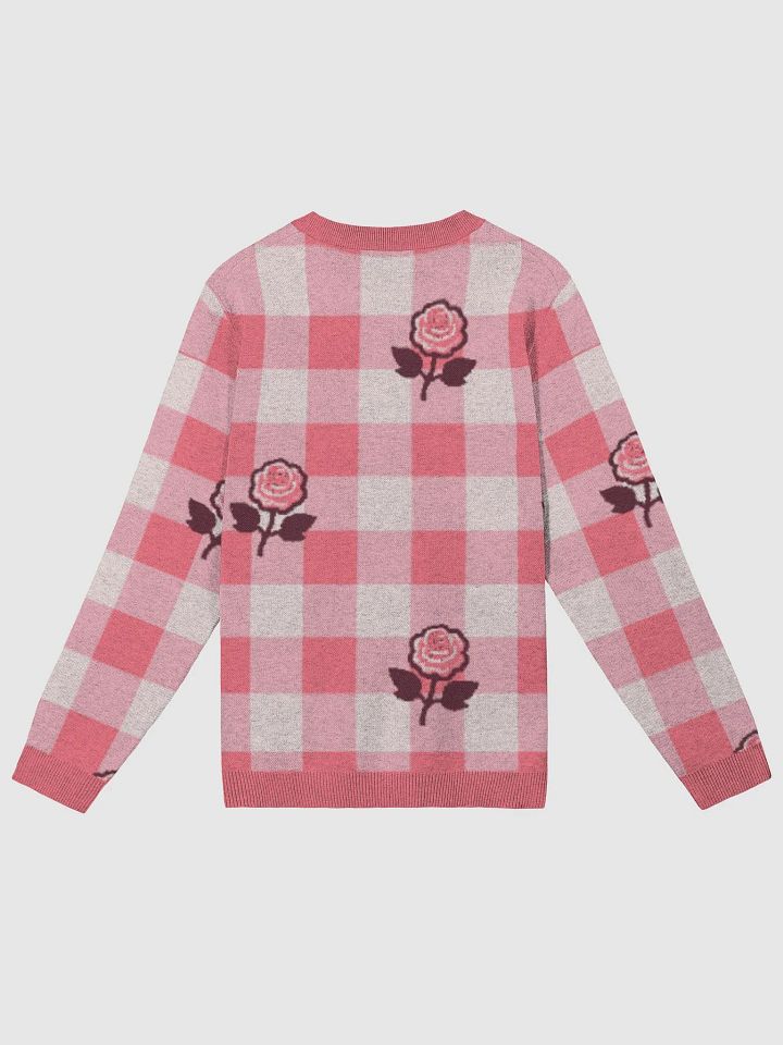 Pink Gingham Roses Knitted Sweater product image (2)