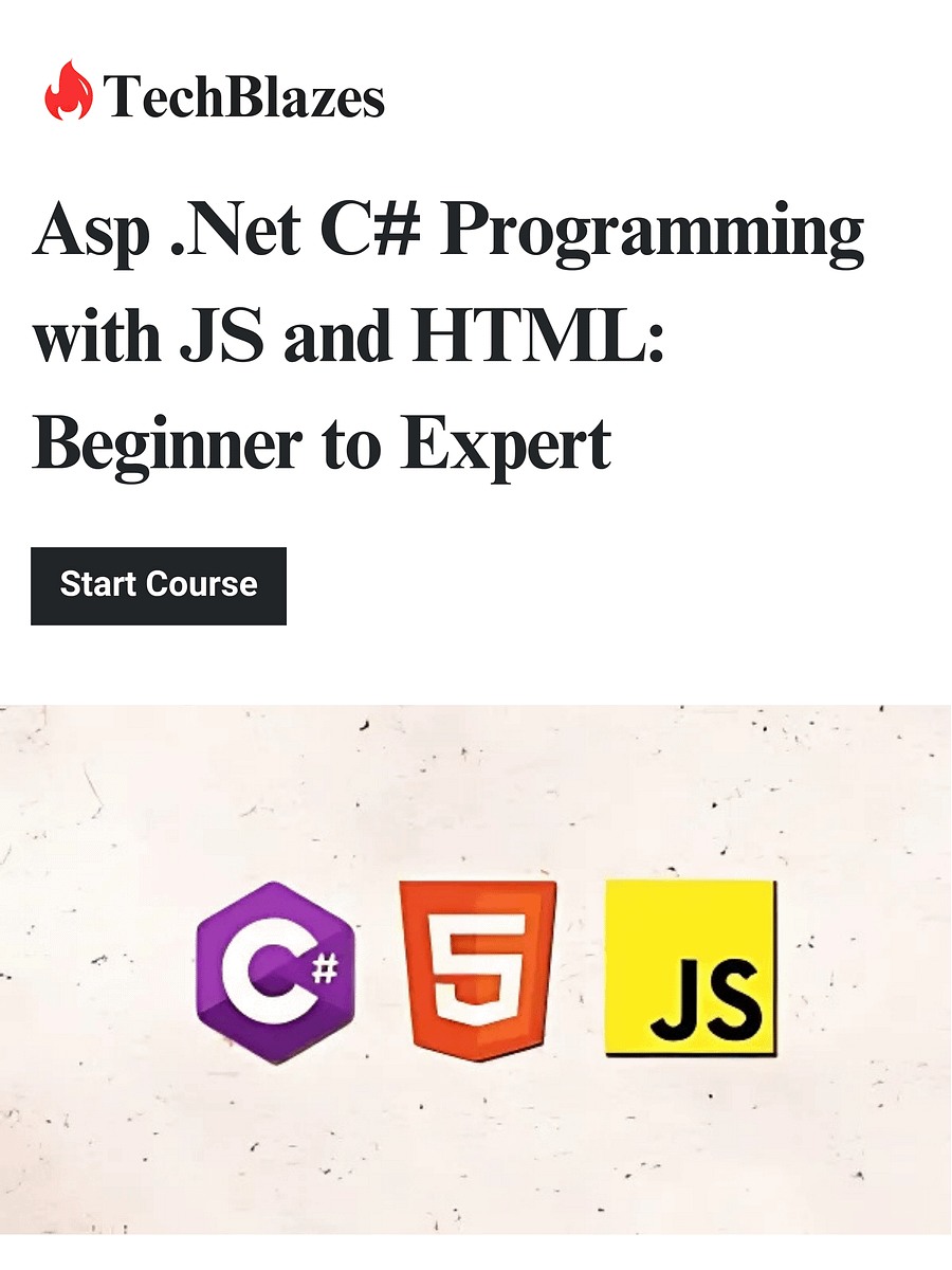 Master Web Development with HTML, JavaScript, and ASP.NET C# – From Beginner to Expert! product image (1)