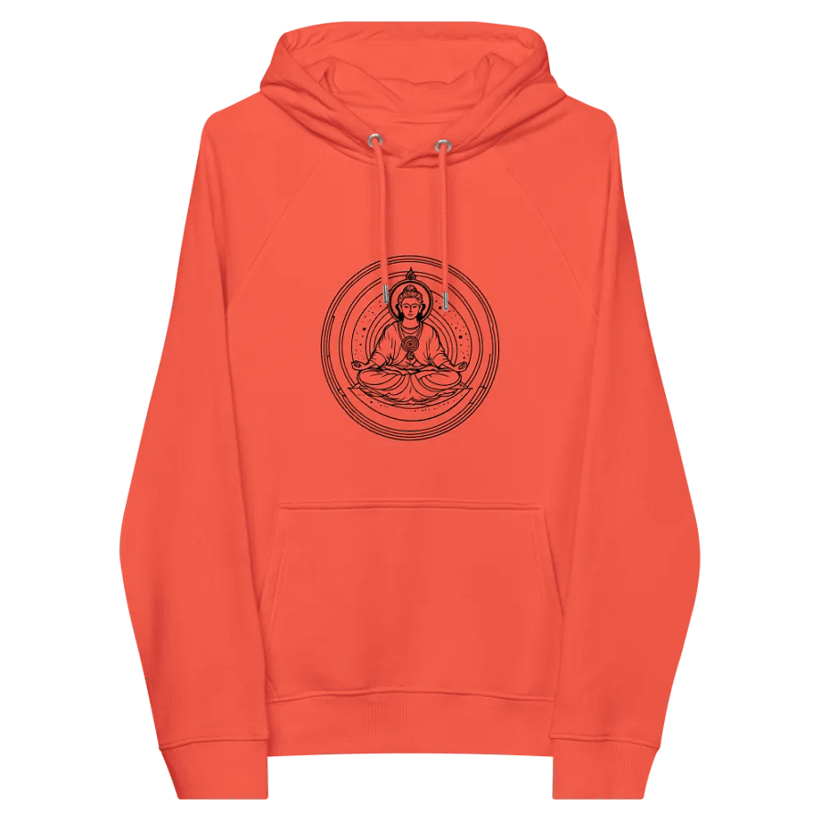 [Meditation 3 - Black] - Unisex Eco Raglan Hoodie product image (6)