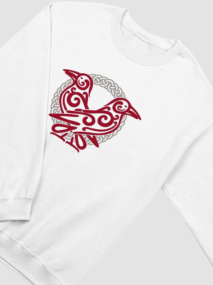 Burgundy Odin's Ravens Symbol Unisex Sweatshirt product image (3)