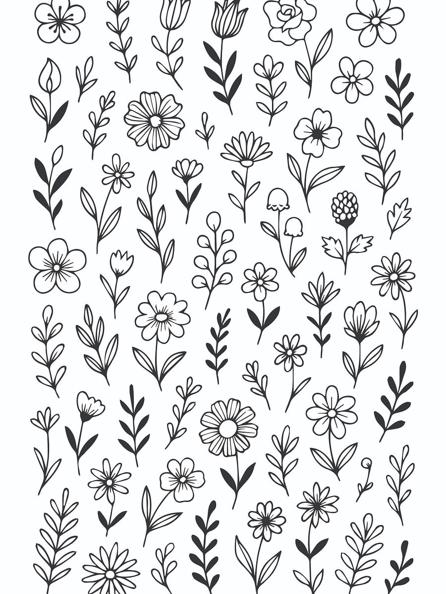 150+ Minimalist Botanical Flowers And Leaves Single Line Art for Download product image (3)