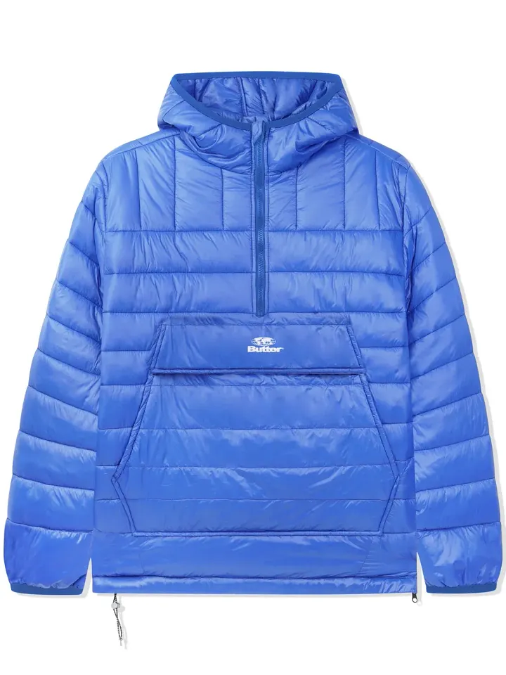 Royal Blue Shiny Anorak Puffer Jacket product image (1)