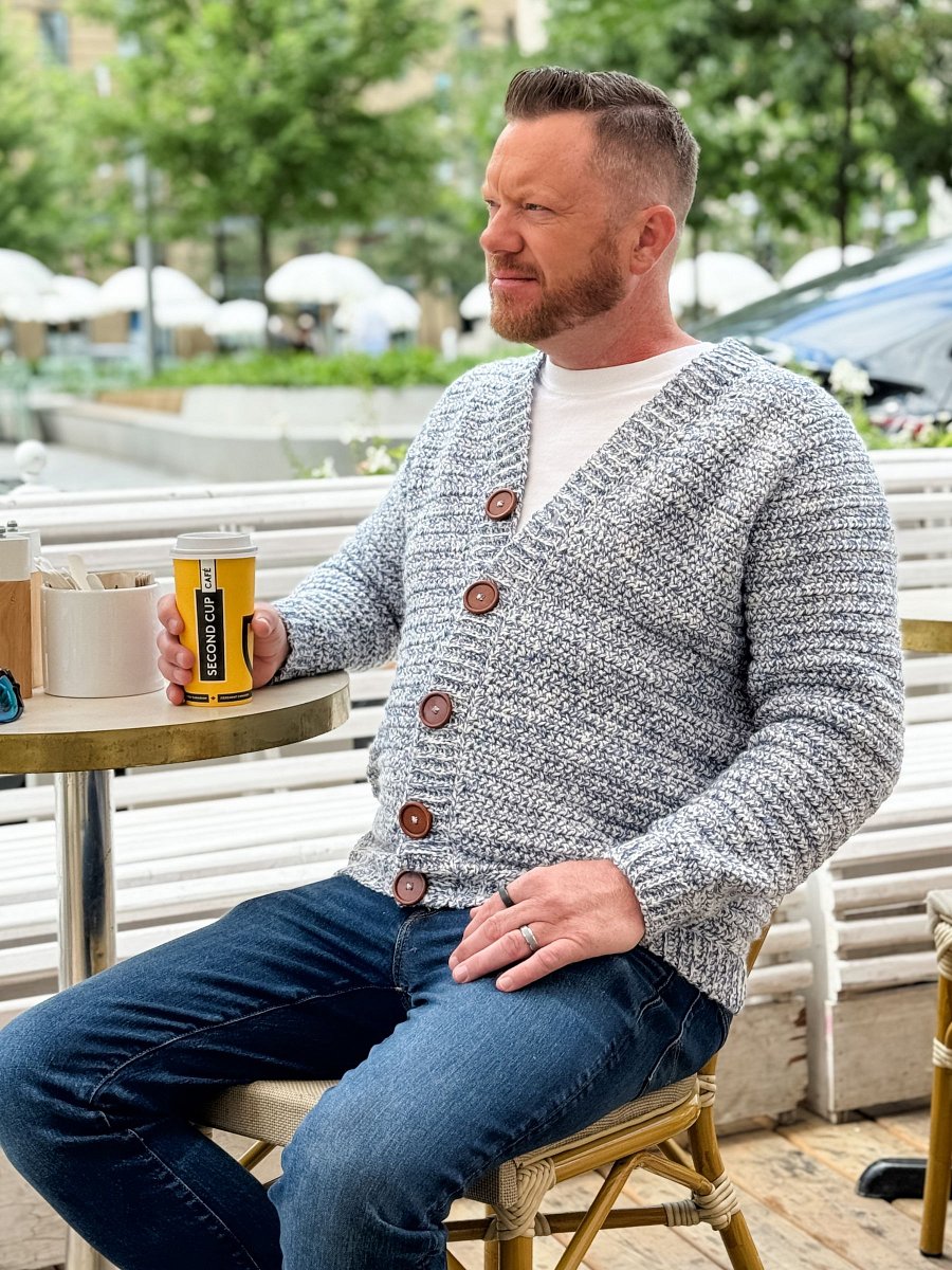 Men's Cobblestone Cardigan Crochet Pattern product image (9)
