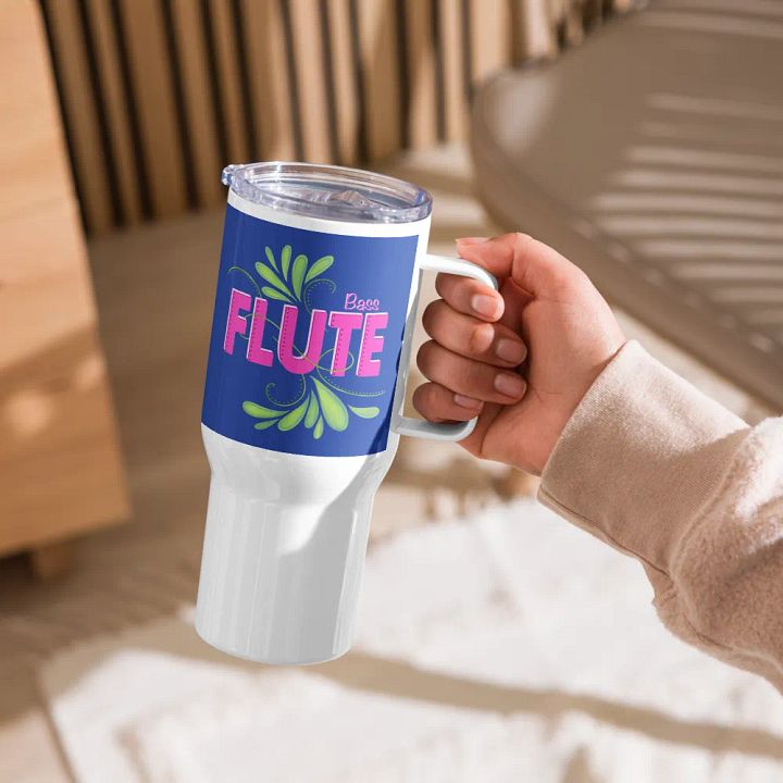 Flute Flourish Travel Mug with Handle - Bass product image (2)