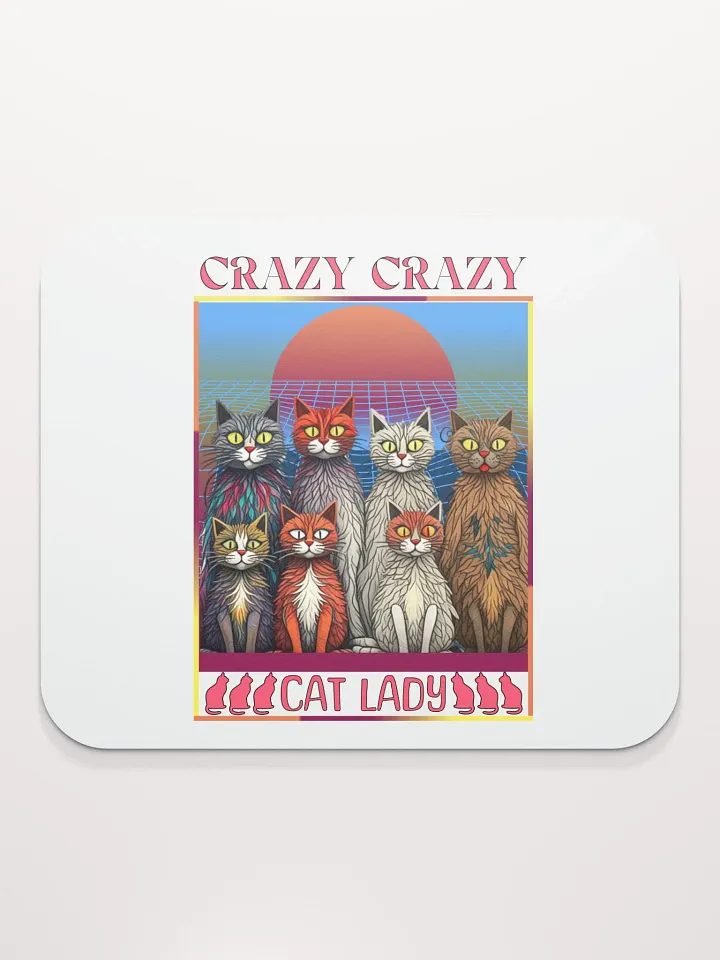 Crazy Crazy Cat Lady Mouse Pad product image (2)