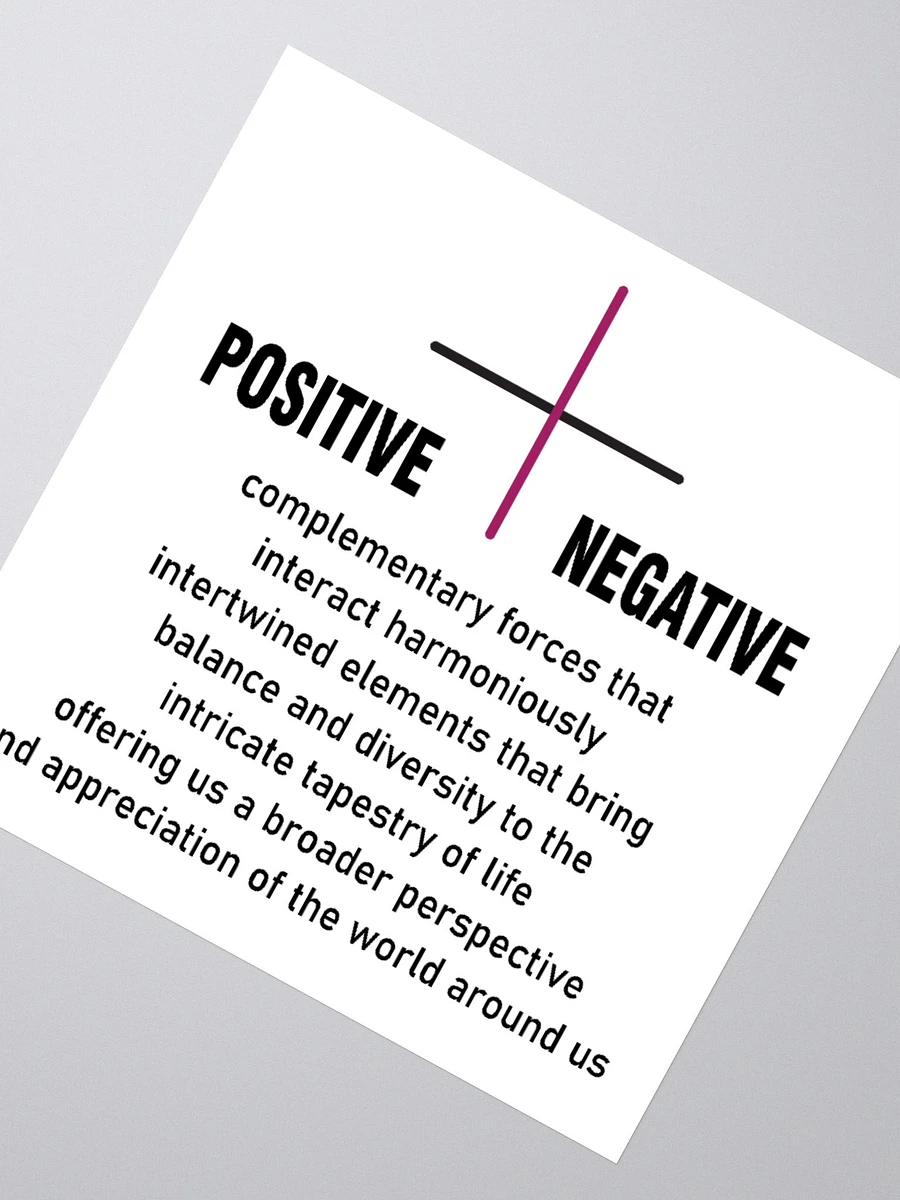 positive n negative Sticker - dark fuxia line product image (2)