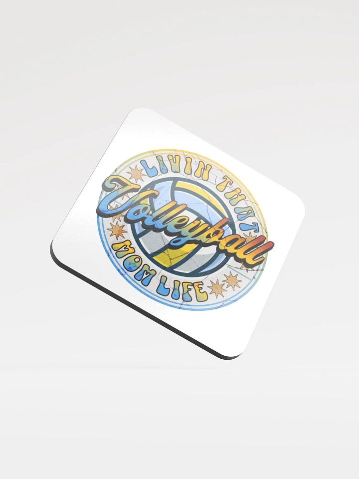 Livin That Mom Life Volleyball Vintage Coaster product image (2)