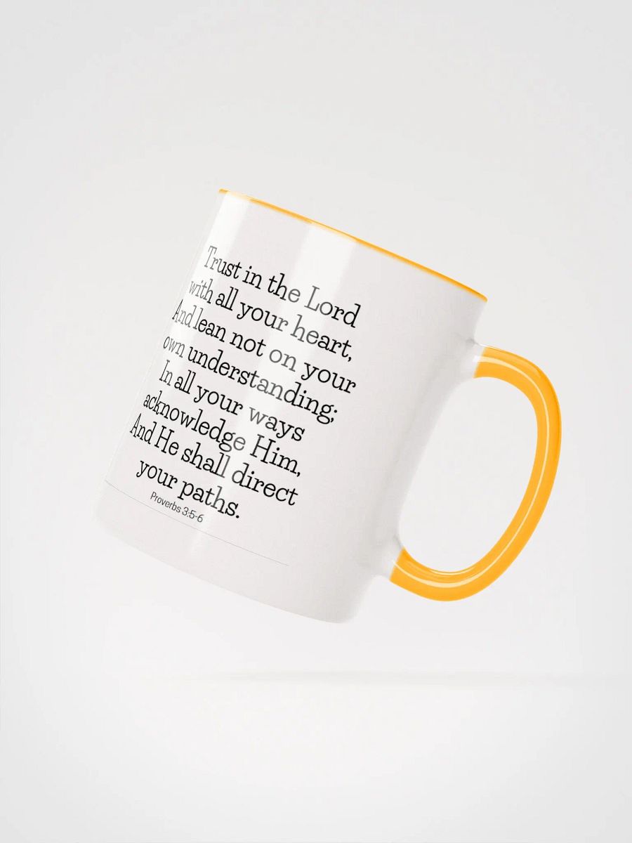Trust In The Lord With All Your Heart, And Lean Not On Your Own Understanding Proverbs 3:5-6 Two-Tone Mug 11/15oz product image (2)