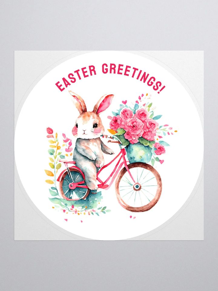 Easter Greetings Bunny Riding Floral Bike product image (2)