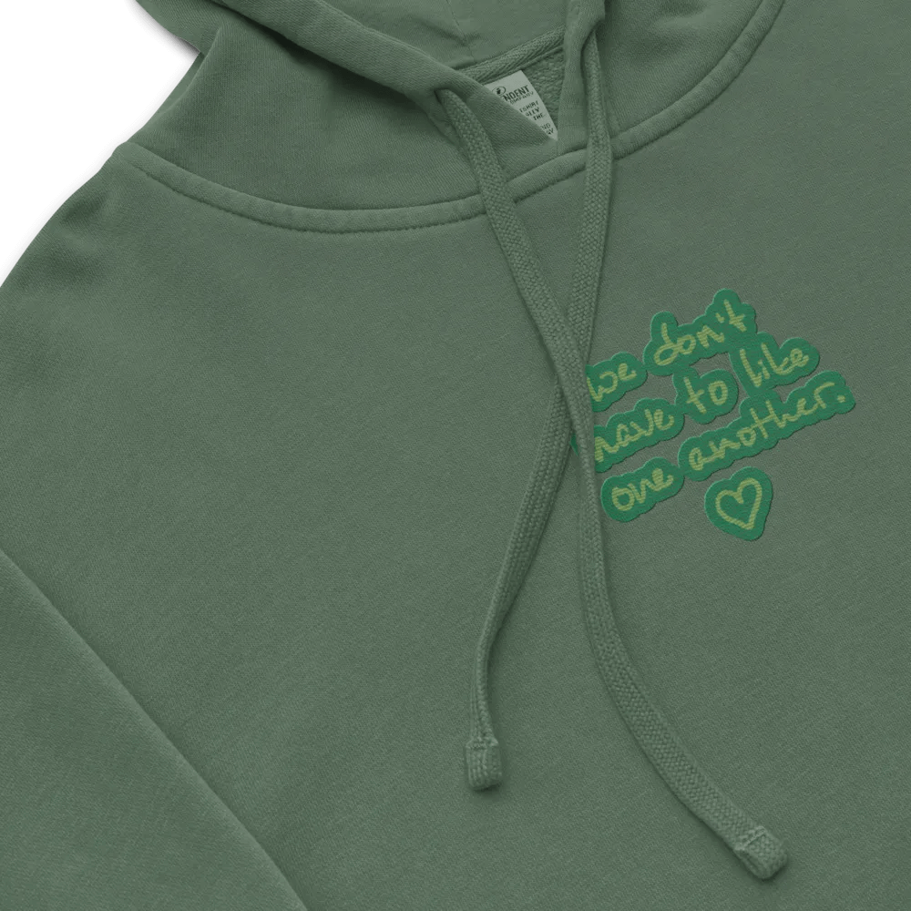 ONE ANOTHER (moss) embroidered pigment hoodie product image (1)