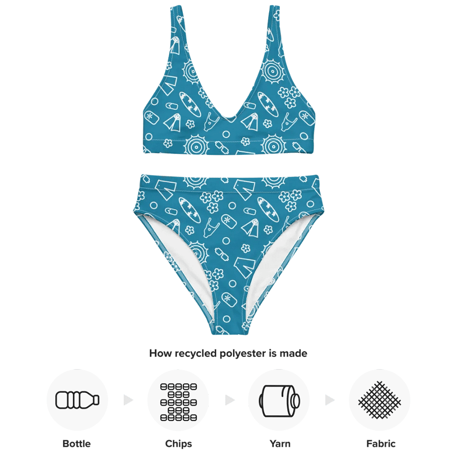 Beach Necessities Pattern High Waisted Bikini product image (5)