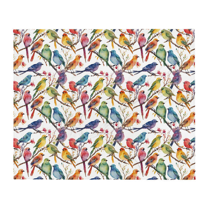 Multi Coloured Birds Blanket product image (2)