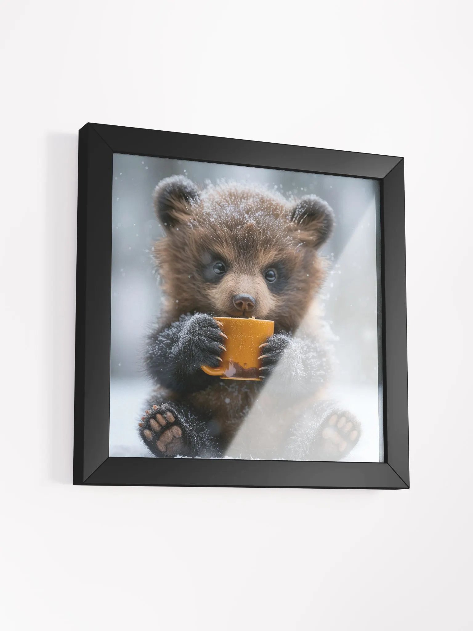 Coffee Lover Cute Baby Brown Bear Cub Art product image (25)
