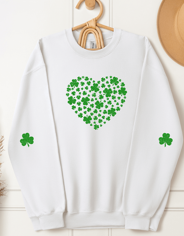 Heart St Patrick Day Sweatshirt, Love St Paddy Sweatshirt product image (2)