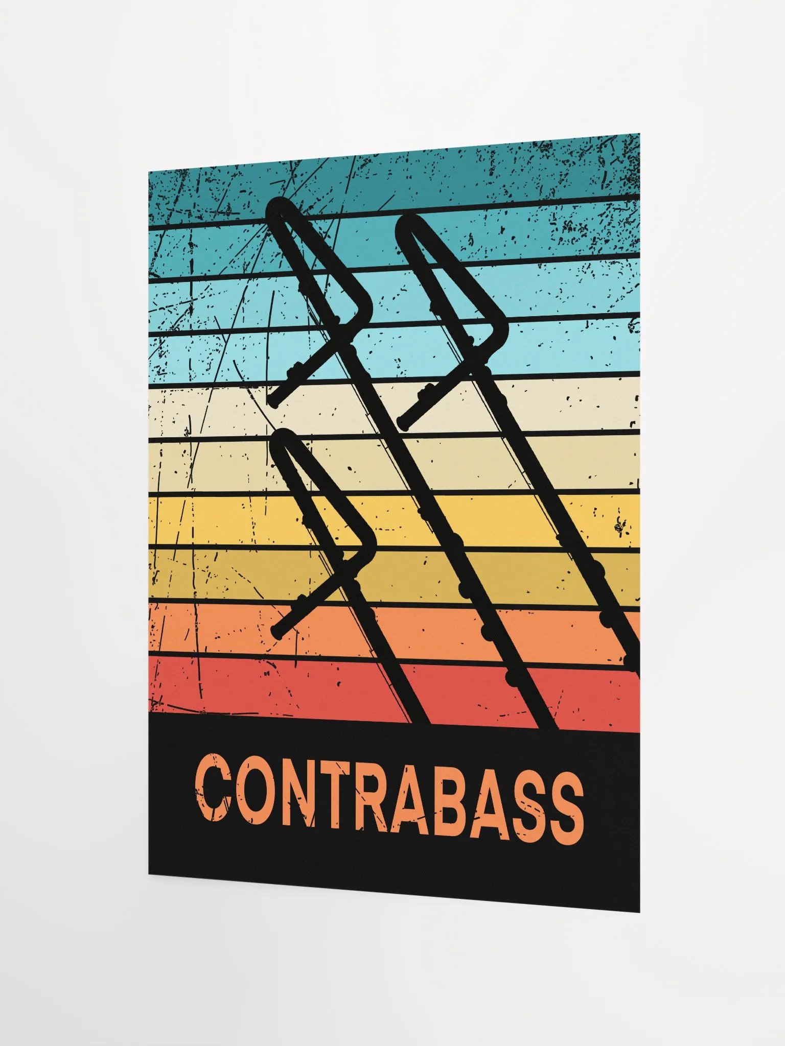 Small Retro Abstract Flute Poster - Contra product image (2)