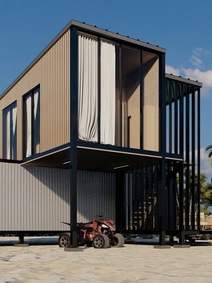 Shipping Container House 02 - Drawings\Blueprints CAD + PDF + 3D Model product image (1)
